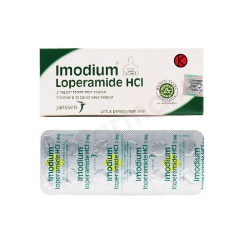 Gambar Imodium 2 mg Strip 10 Tablet Salut Selaput