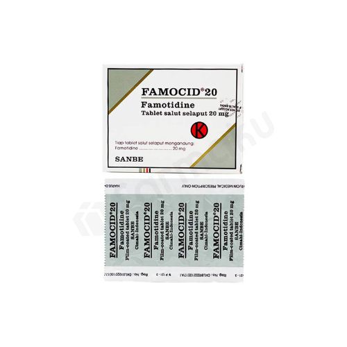 Gambar Famocid 20 mg Strip 6 Tablet